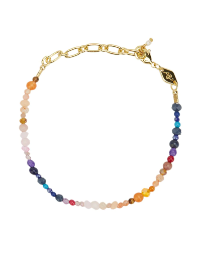 Anni Lu Gold-plated Sundowner Multi-stone Beaded Bracelet