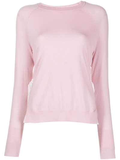 Onefifteen Side Ribbon Detail Cashmere Jumper In Pink