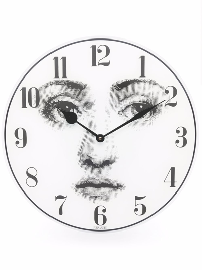 Fornasetti Lina Cavalieri Clock In Weiss