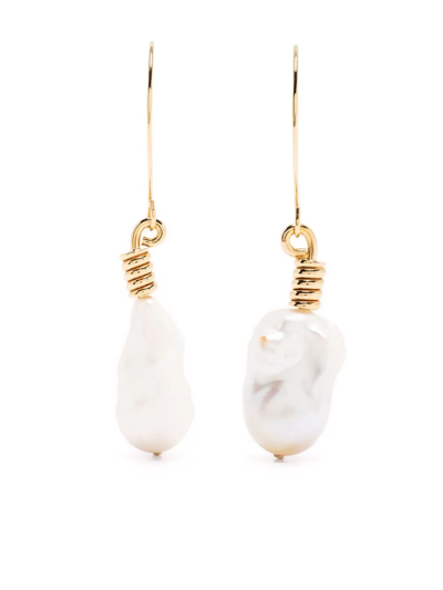 Colville Pearl Light Bulb Earrings In White