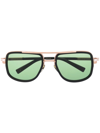 Dita Eyewear Mach-s Pilot-frame Sunglasses In Black