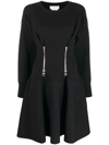 ALEXANDER MCQUEEN ZIP-DETAIL FLARED DRESS