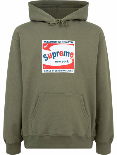 Supreme Shine Graphic-print Hoodie In Green