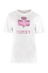 Isabel Marant Étoile Linen Tshirt With Logo In White