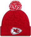 NEW ERA WOMEN'S RED KANSAS CITY CHIEFS COZY CABLE CUFFED KNIT HAT