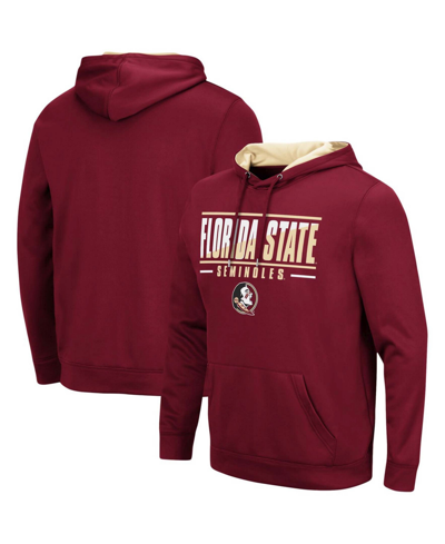 COLOSSEUM MEN'S GARNET FLORIDA STATE SEMINOLES SLASH STACK 2.0 PULLOVER HOODIE