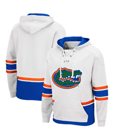 Colosseum Men's White Florida Gators Lace Up 3.0 Pullover Hoodie