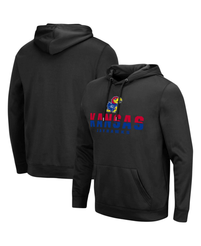 Colosseum Men's Black Kansas Jayhawks Lantern Pullover Hoodie