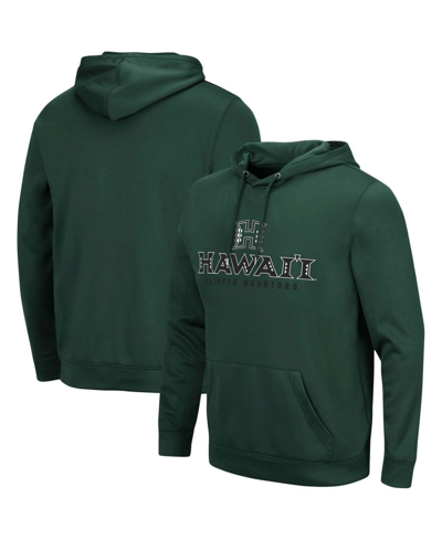 Colosseum Men's Green Hawaii Warriors Lantern Pullover Hoodie