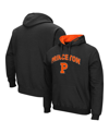 Colosseum Men's Black Princeton Tigers Arch And Logo Pullover Hoodie In Black