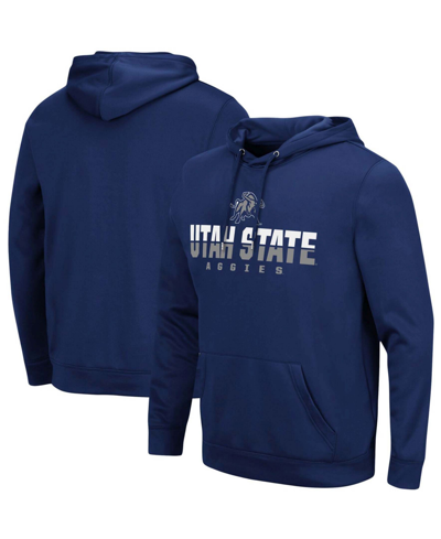 Colosseum Men's Navy Utah State Aggies Lantern Pullover Hoodie