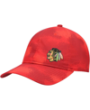 Shop Adidas Originals Women's Red Chicago Blackhawks Camo Slouch Adjustable Hat