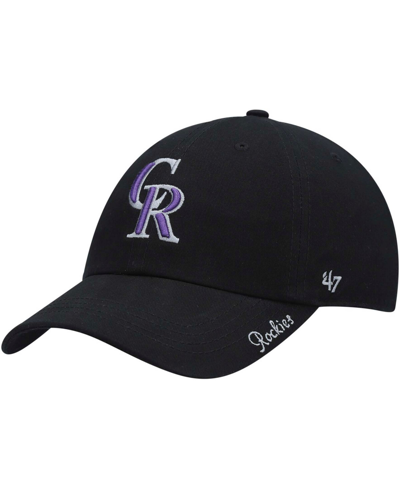 47 Brand Women's Black Colorado Rockies Team Miata Clean Up Adjustable Hat