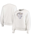 TOUCHÉ WOMEN'S WHITE LOS ANGELES RAMS MILESTONE TRACKER PULLOVER SWEATSHIRT