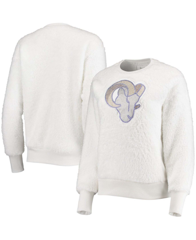 Touché Women's White Los Angeles Rams Milestone Tracker Pullover Sweatshirt