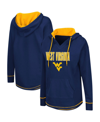 Colosseum Women's Navy West Virginia Mountaineers Tunic Pullover Hoodie In Navy