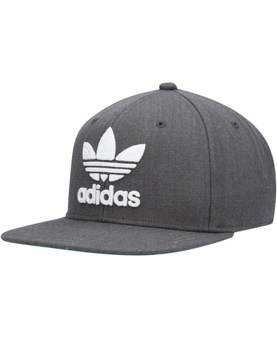 Adidas Originals Men's Graphite Trefoil Chain Snapback Hat In Dark Grey