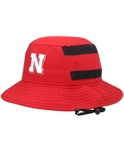 ADIDAS ORIGINALS MEN'S SCARLET NEBRASKA HUSKERS 2021 SIDELINE AEROREADY BUCKET HAT