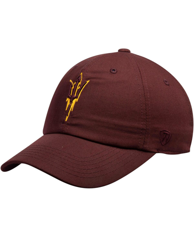 TOP OF THE WORLD MEN'S MAROON ARIZONA STATE SUN DEVILS TRIDENT LOGO STAPLE ADJUSTABLE HAT