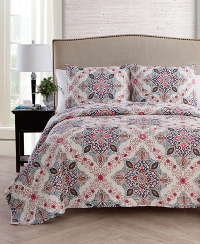 Vcny Home Wyndham 3-pc. King Medallion Quilt Set In Multi