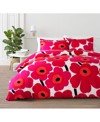 Marimekko Unikko 3-pc. King Comforter Set Bedding In Dark Red