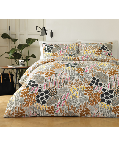 Marimekko Pieni Letto Cotton 3-pc. Full/queen Duvet Cover Set In Multi