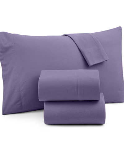 Shavel Micro Flannel Solid Queen 4-pc Sheet Set In Amethyst