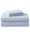 LAURA ASHLEY SOLID COTTON FLANNEL 4 PIECE SHEET SET, KING