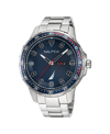 NAUTICA MEN'S ANALOG SILVER-TONE STAINLESS STEEL BRACELET WATCH 48 MM