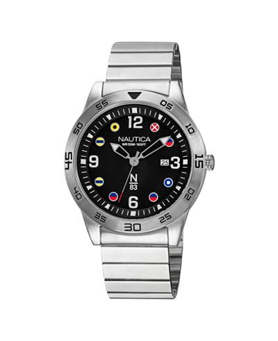 Nautica Men's N83 Silver-tone Brass Bracelet Watch 42 Mm