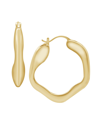ESSENTIALS GOLD OR SILVER PLATED WAVE LOOK CLICK TOP EARRINGS