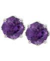 Macy's Rhodolite Garnet Stud Earrings (1-1/5 Ct. T.w.) In Sterling Silver (also In Opal, Citrine, White Top In Amethyst