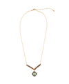 BARSE WOMEN'S AZTEC BRONZE AND GENUINE TURQUOISE NECKLACE