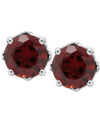 Macy's Rhodolite Garnet Stud Earrings (1-1/5 Ct. T.w.) In Sterling Silver (also In Opal, Citrine, White Top In Garnet