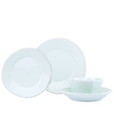 Vietri Lastra 4 Piece Place Setting In Aqua