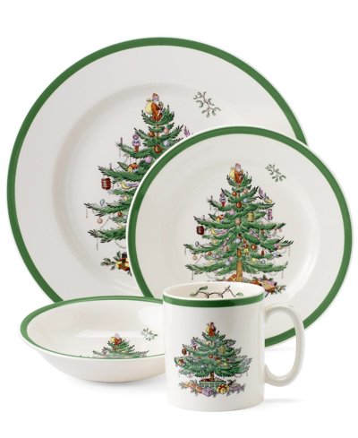 Spode Christmas Tree 4 Piece Place Setting