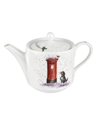 Royal Worcester Wrendale Teapot - Christmas Wishes In White