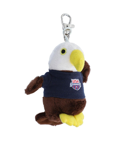 Mascot Factory Usa Swimming Eagle Plush Keychain In Brown