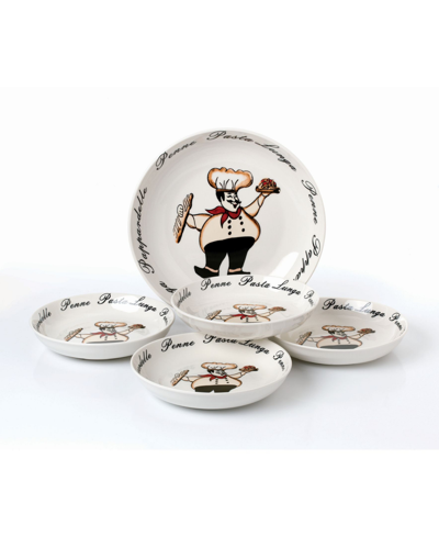 Lorren Home Trends Chef Porcelain Pasta By , Set Of 5 In Multi