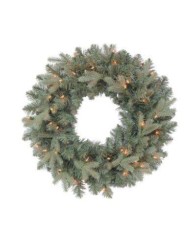 Kurt Adler 18" Pre-lit Incandescent Spruce Wreath In Green