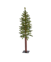 NEARLY NATURAL ALASKAN ALPINE ARTIFICIAL CHRISTMAS TREE WITH 50 CLEAR MICRODOT MULTIFUNCTION LED LIGHTS AND 56 BEND