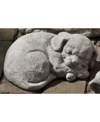 Campania International Curled Cat Small Garden Statue In Brown
