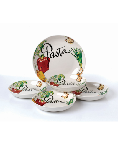 Lorren Home Trends Vegetable Porcelain Pasta By , Set Of 5 In Multi