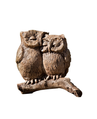 Campania International Honeymoon Owls Garden Statue In Brown