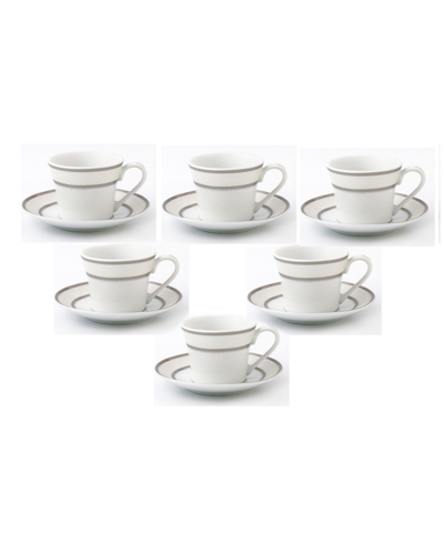 Lorren Home Trends Lorren Home Espresso Service, Set Of 6 In Silver