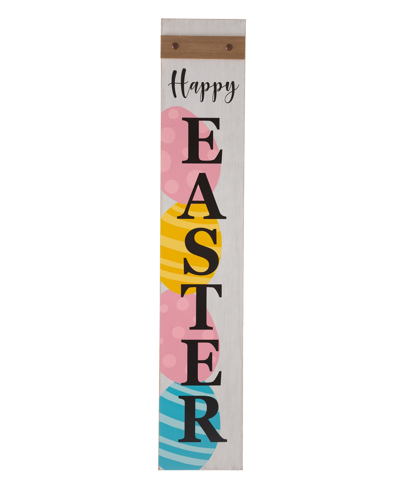 Glitzhome 42"h Wooden "happy Easter" Porch Sign In Multi