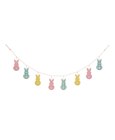 GLITZHOME 72"L EASTER METAL BUNNY GARLAND
