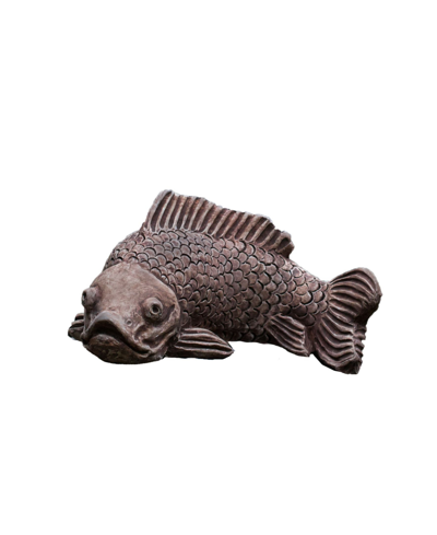 Campania International Large Koi Garden Statue In Dark Gray