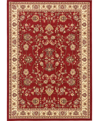 Bayshore Home Arnav Arn1 7' X 10' Area Rug In Burgundy