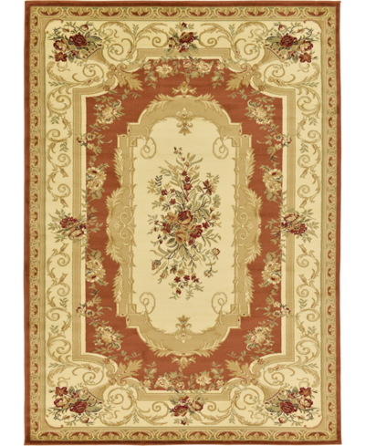 Bayshore Home Belvoir Blv3 7' X 10' Area Rug In Brick Red